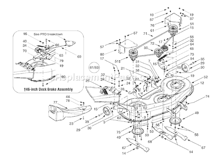 Page B Diagram and Parts List for 13AX604H401 2000 Yard Man Lawn Tractor